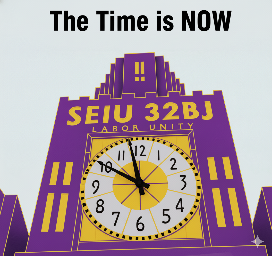 The Time is NOW - SEIU 32BJ Labor Unity Clock Tower